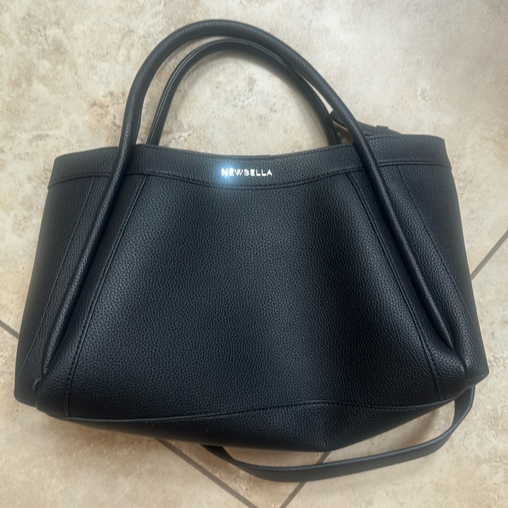 Newbella black tote / crossbody / shoulder bag with pouch